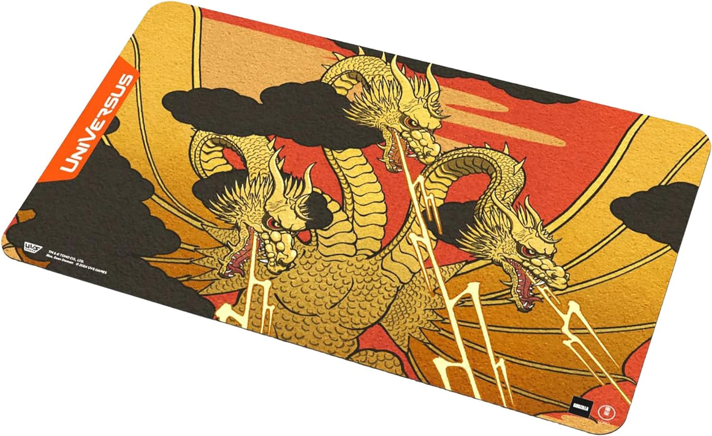 UniVersus Godzilla Challenger Series - King Ghidorah Playmat - 24 x 14 Neoprene Mat, Tabletop Card Game Accessory, UVS Games, Officially Licensed