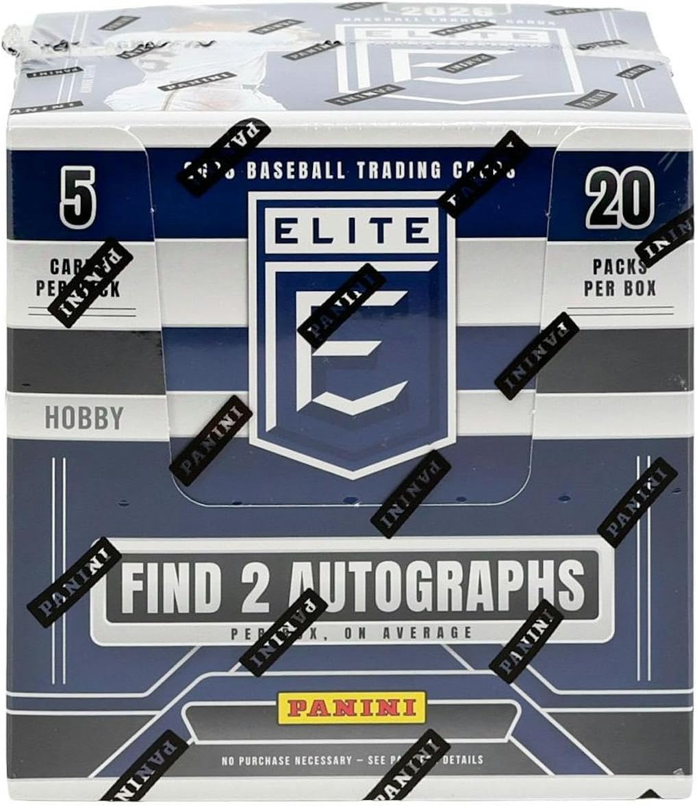 2026 Panini Donruss Elite Baseball Hobby Box 20 Packs, 2 Autographs, 20 Parallels