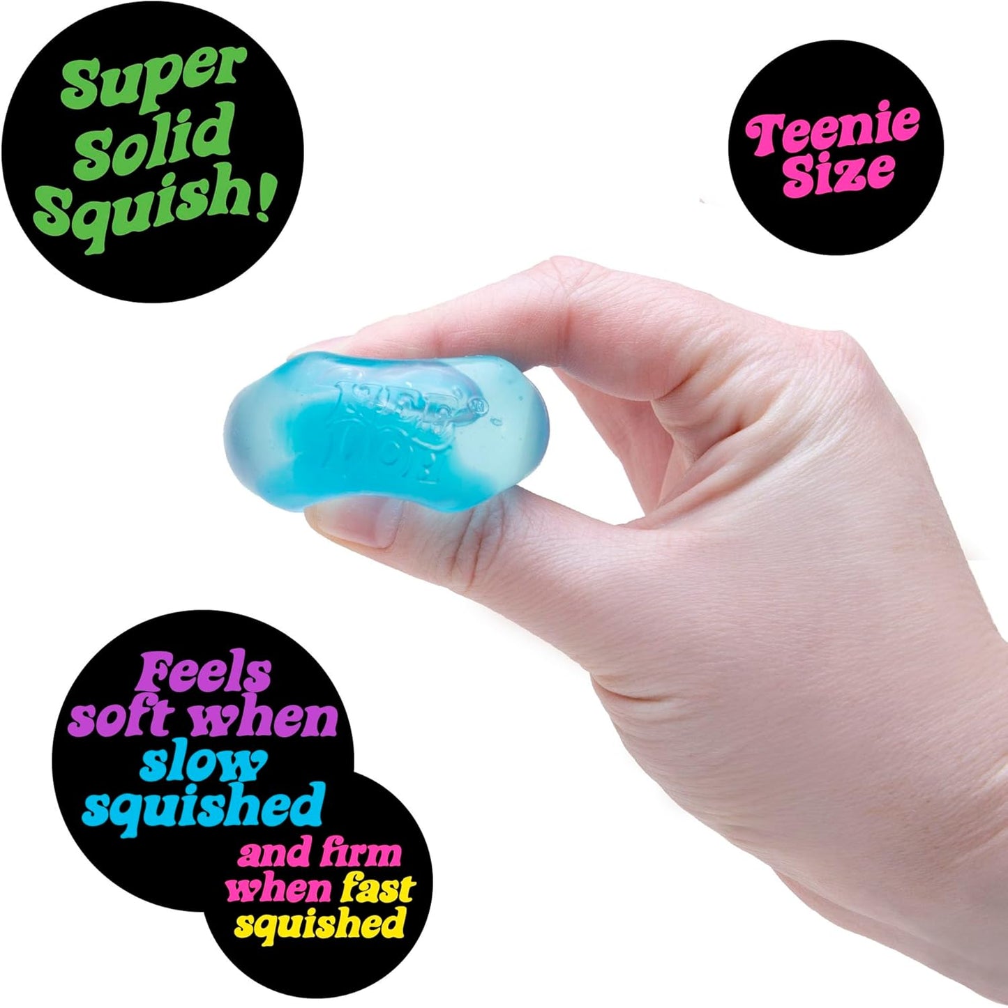 Schylling NeeDoh Nice Ice Baby 4 Pack - Sensory Squeeze Toy - 1.5" Cube - Colors May Vary