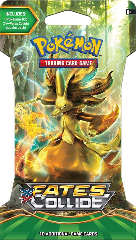 Pokemon TCG: Fates Collide, Blistered Booster Pack Containing 10 Cards Per Pack With Over 120 New Cards To Collect