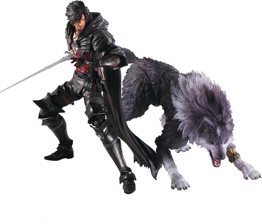 Square Enix Final Fantasy XVI Bling Arts Clive Rosfield & Torgal PVC Pre-Painted Action Figure