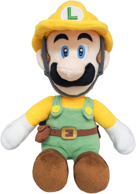 Sanei Super Mario Maker 2 SMM02 Builder Luigi Plush, 10"