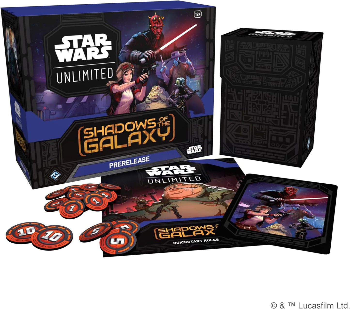 Fantasy Flight Games Star Wars: Unlimited TCG Shadows of The Galaxy PRERELEASE Box - Launch Your Galactic Journey! Includes 6 Booster Packs, Ages 12+, 2+ Players, 20 Minute Playtime, Made