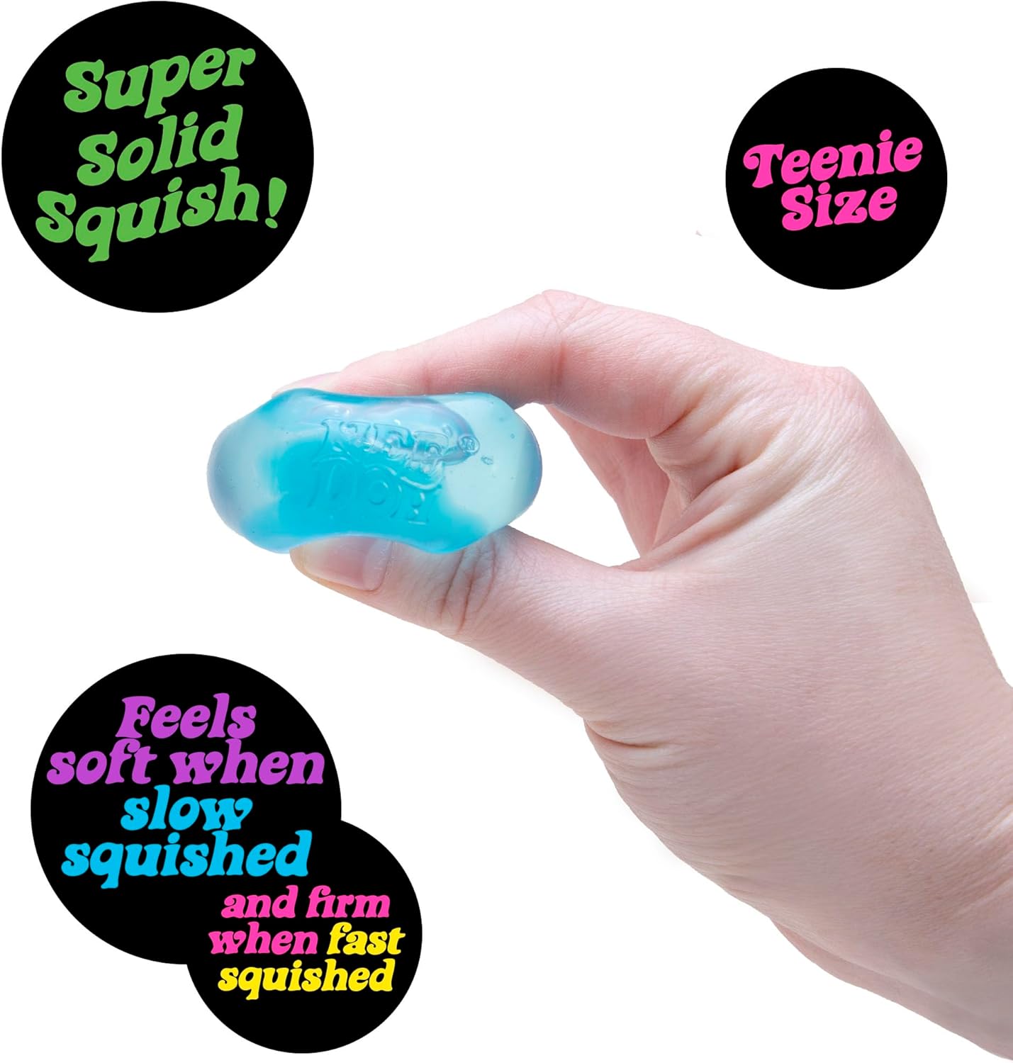 Schylling NeeDoh Nice Ice Baby - Sensory Squeeze Toy - Super Solid Squish - 1.25" Wide - Color May Vary