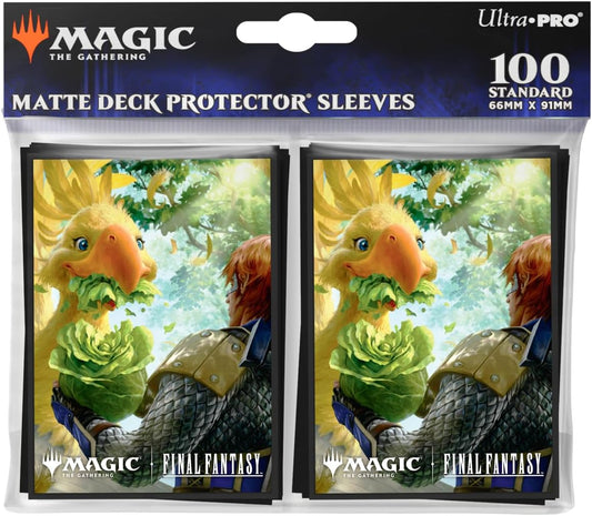 Ultra PRO - Final Fantasy x Universes Beyond Gysahl Greens 100ct Deck Protector Sleeves for Magic: The Gathering | Trading Card Accessories, Collectible Card Game Gear, Final Fantasy Collectibles