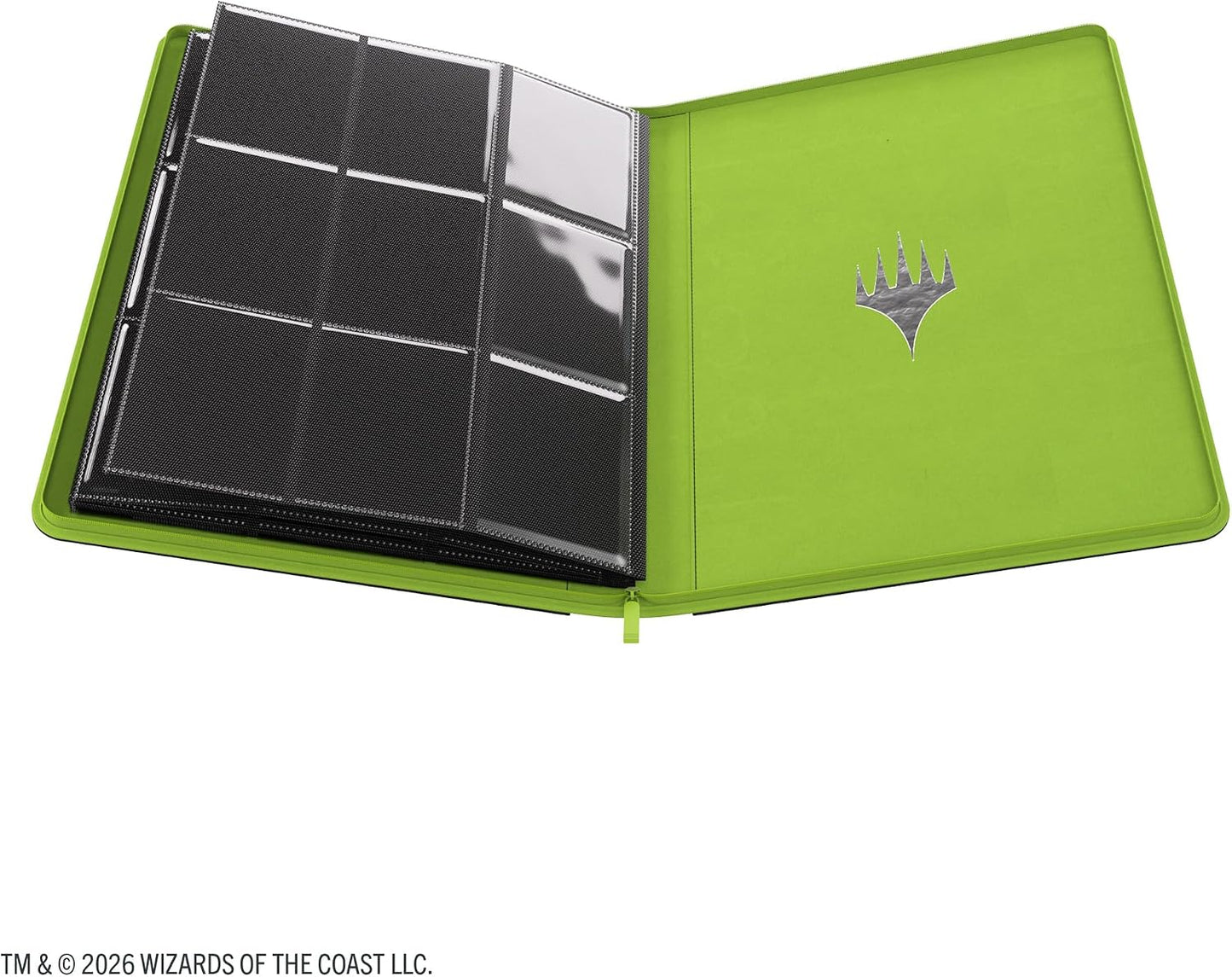 Gamegenic Magic: The Gathering Secrets of Strixhaven Prime Zip-UP Album 18-Pocket Black/Green Color - Holds 360 Double-Sleeved Cards, Zippered Trading Card Storage