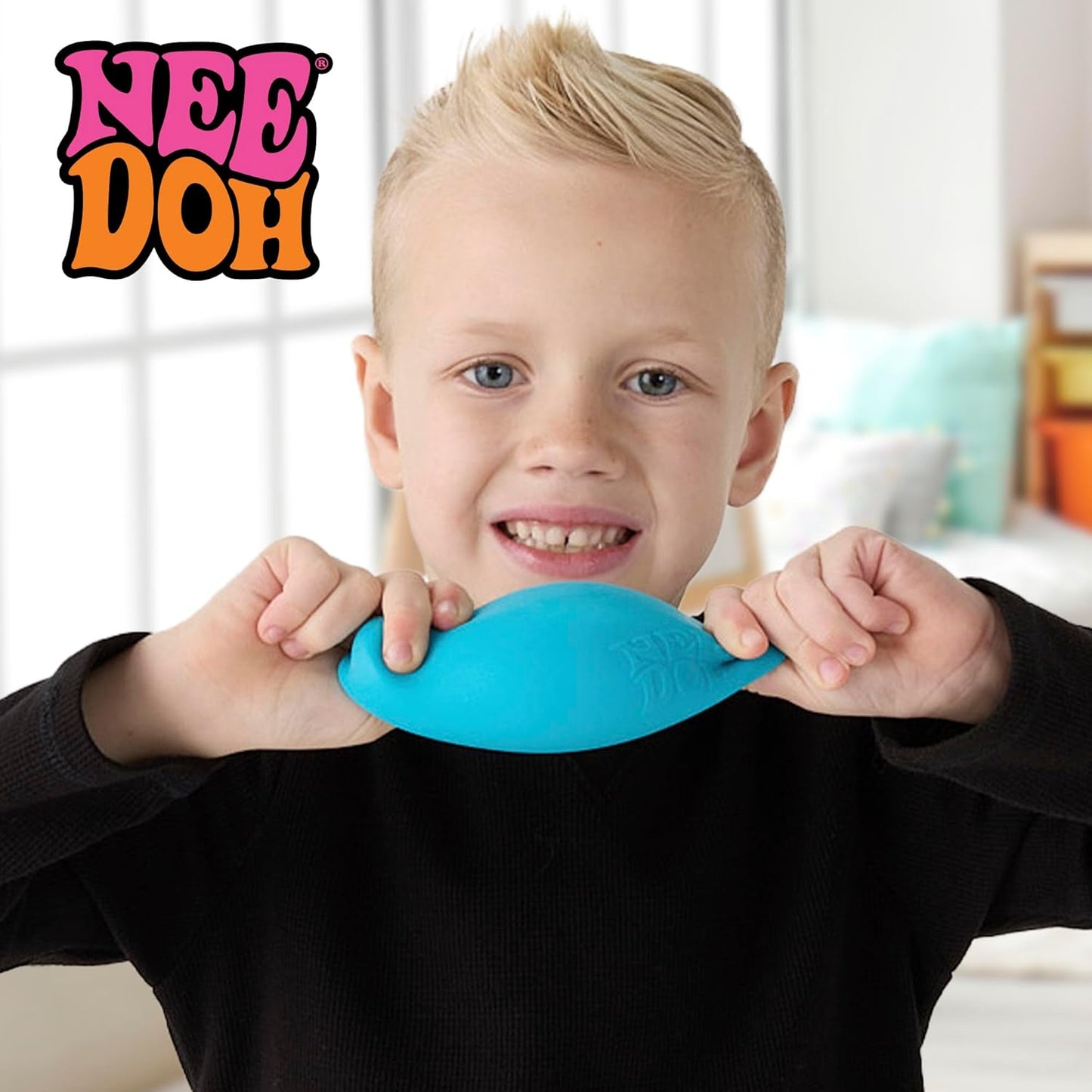 Schylling NeeDoh Original Groovy Glob - Sensory Fidget Toy - Blue - Ages 3 to Adult , 1 Count ( Pack of 1)