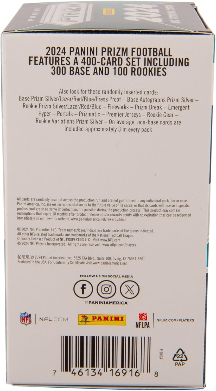 2024 Panini Prizm Football 6-Pack Blaster Box (Lazer Prizms!)