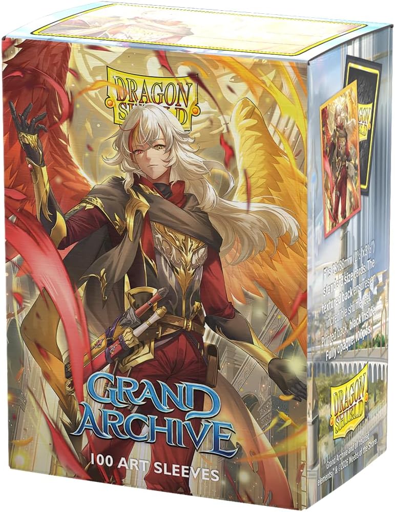 Dragon Shield | Grand Archive Matte Art Sleeves | 100 CT - Smooth & Tough Premium TCG Sleeves | Compatible with Pokemon, One Piece & Magic the Gathering | Azrael, Archangel of Materia