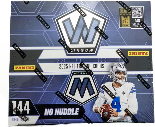 2025 Panini Mosaic Football No Huddle Trading Card Box (1 Autographs Per Box)