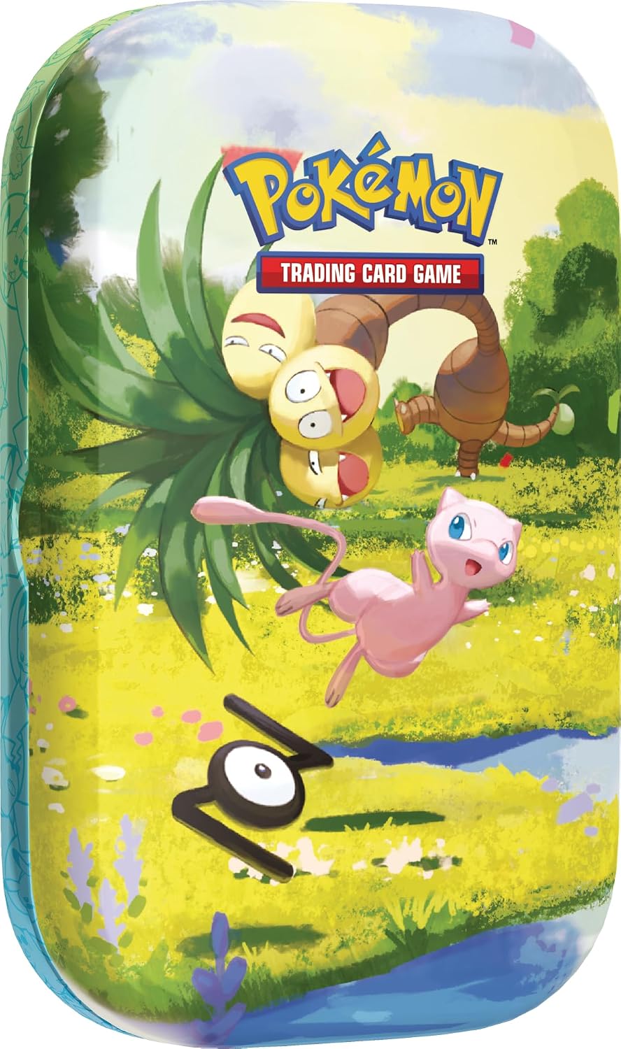 Pokémon: 30th Anniversary Celebration Mini Tin - Mew & Alolan Exeggutor (1 Sticker, 1 Illustrated Card and 2 Upgrade Envelopes)