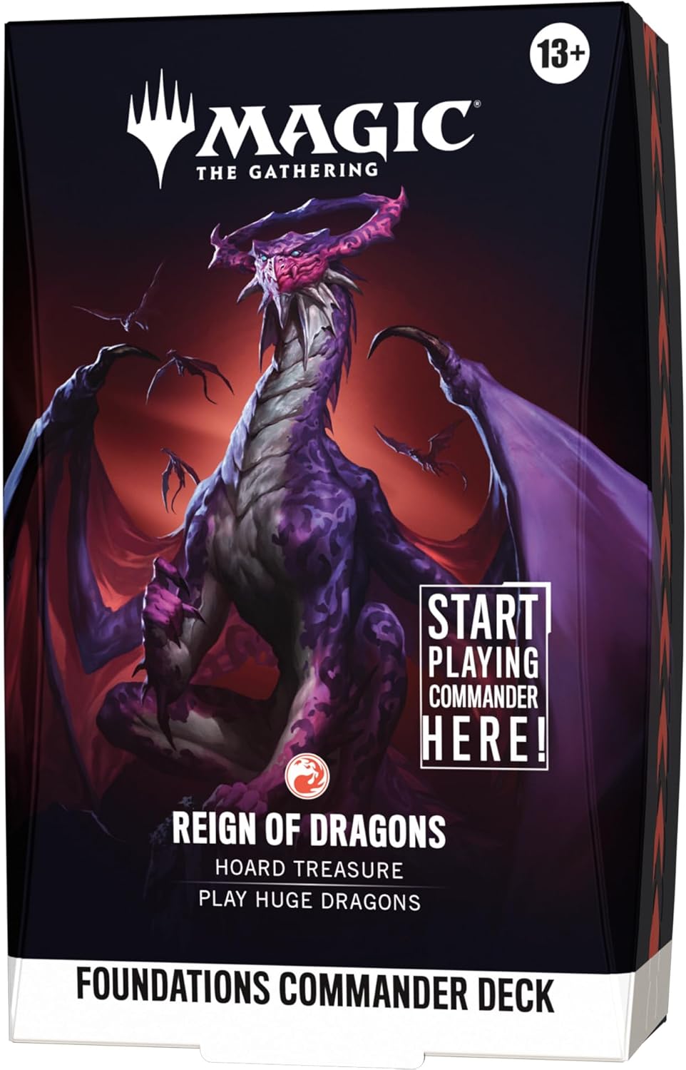 Magic: The Gathering Foundations Commander Deck - Reign of Dragons - 100-Card Deck + Accessories - Presale Ships 10/02/2026