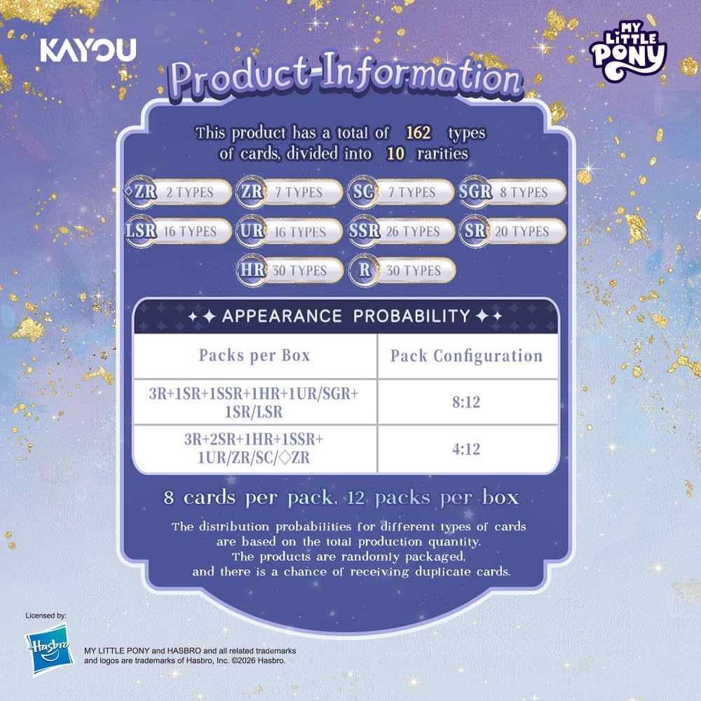 Kayou My Little Pony Friendship Eternal Moon Edition Series 4 Collectible Trading Card Box – Official Licensed Collectible Cards  Copy title