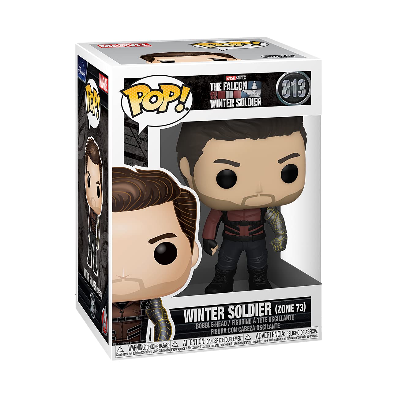 Funko Collectible Figure Pop! Marvel: Falcon and The Winter Soldier - Winter Soldier (Zone 73) Multicolor, 3.75 inches