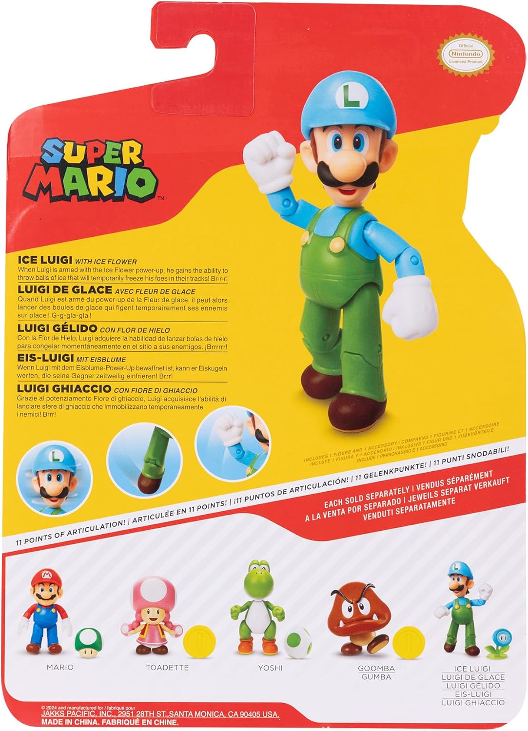 SUPER MARIO World of Nintendo 4" Ice Luigi Figure