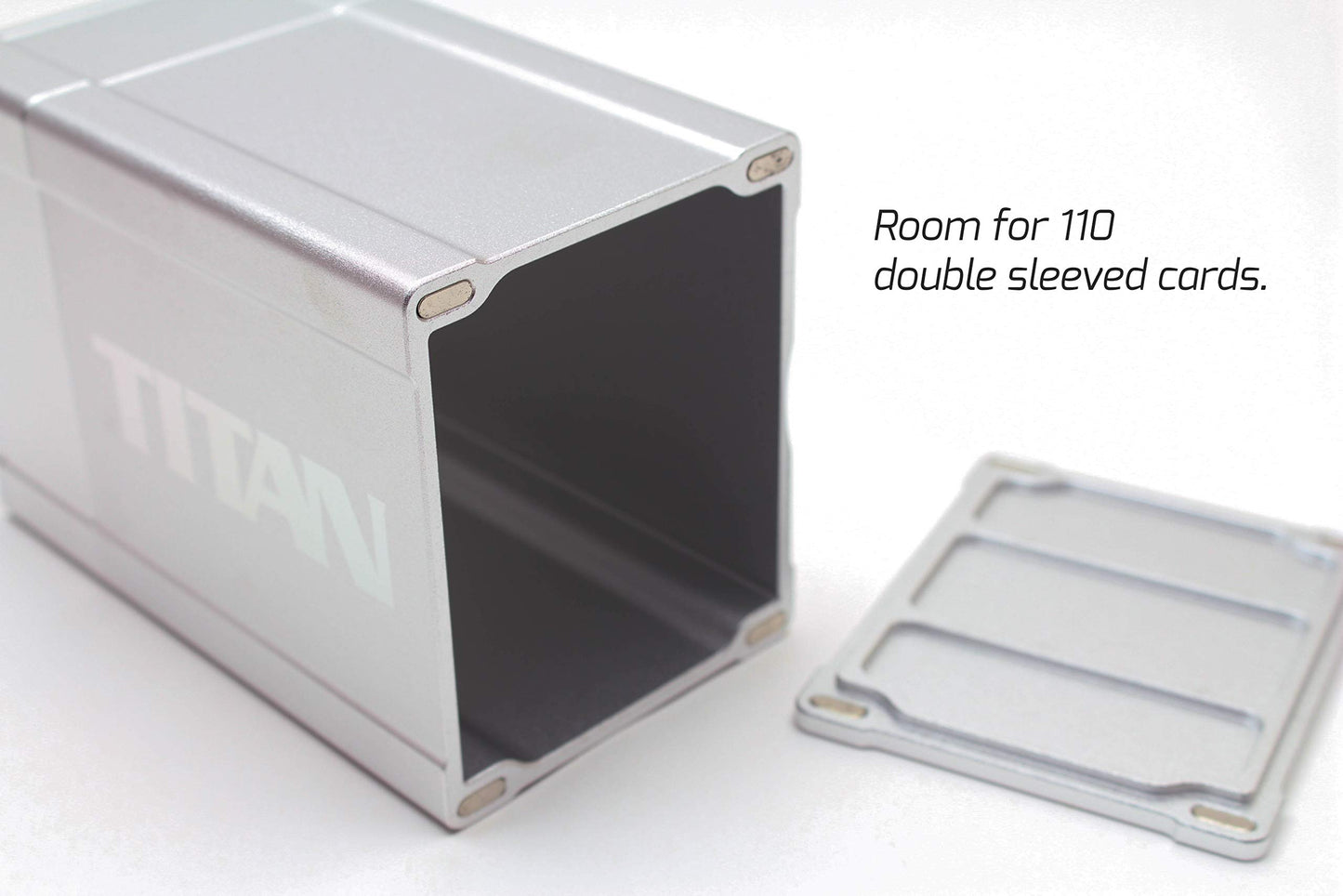 Silver Satin Titan Solid Box Gods Premium High Strength Deck Box Case Protector