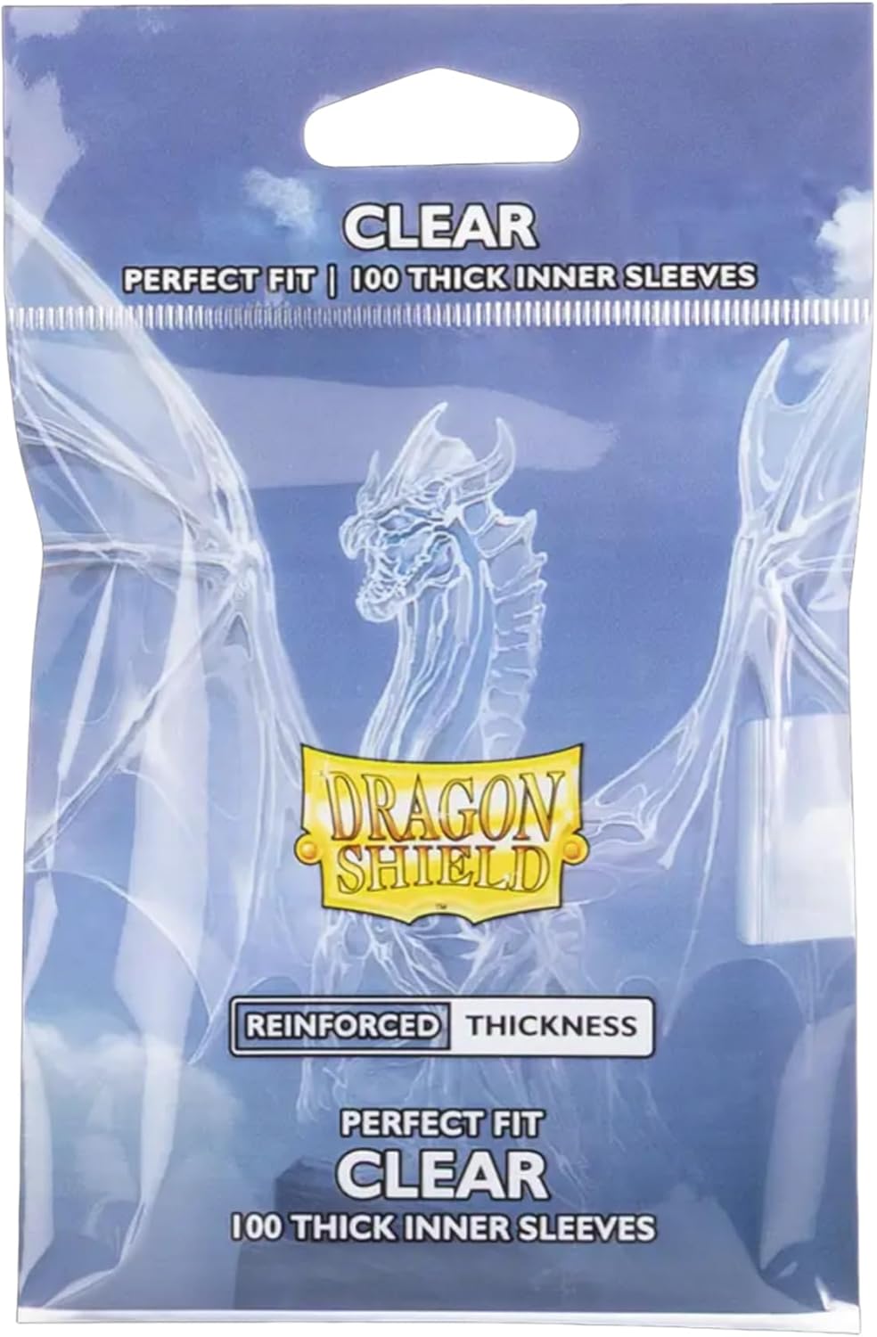 10 Packs Dragon Shield Thick Inner Sleeve Standard Size 100 ct Card Sleeves - Clear