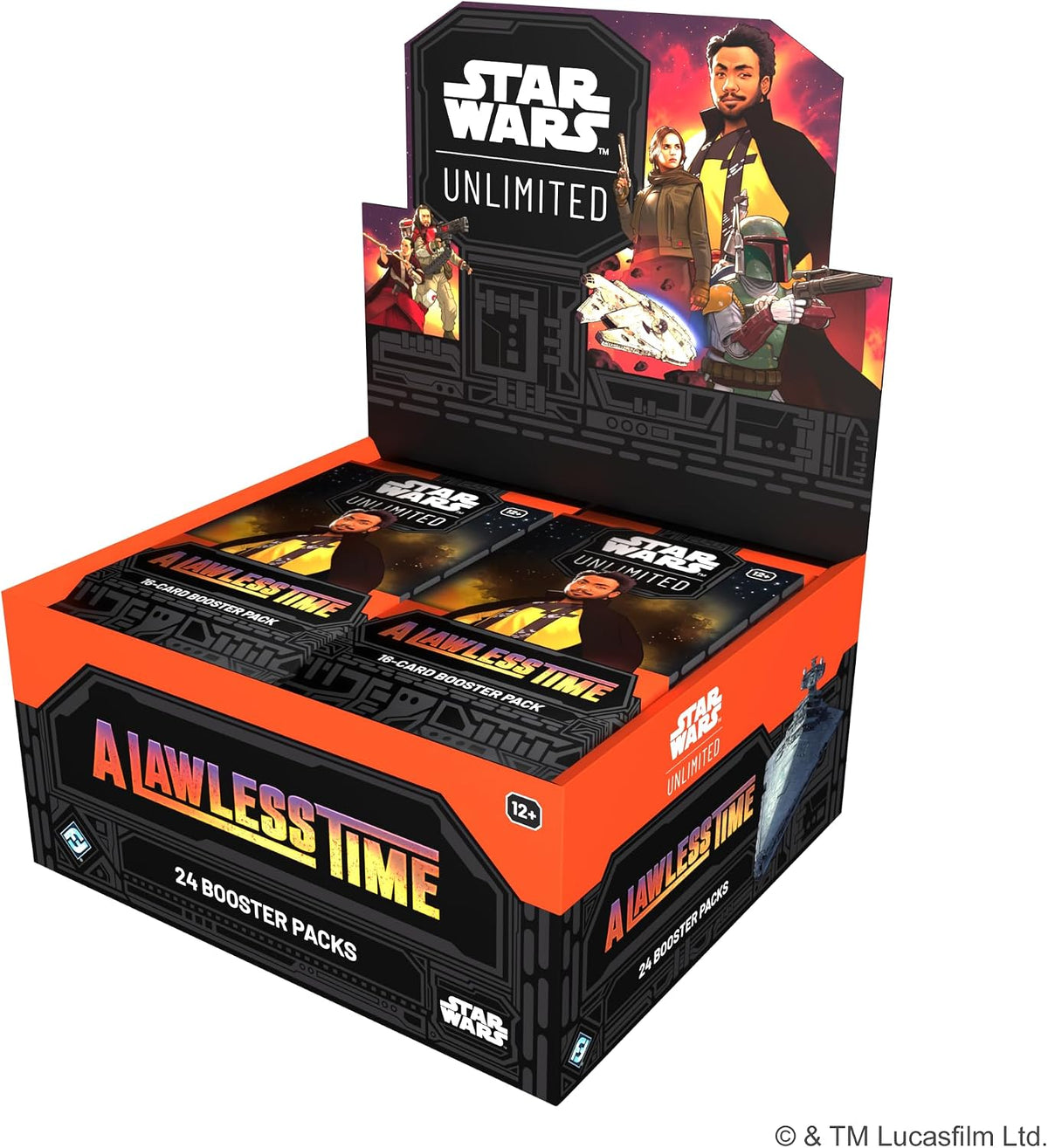 Asmodee Star Wars: Unlimited TCG A Lawless Time Booster Display - 24-Pack Display Box Featuring Rare, Legendary & Foil Cards, Fast-Paced Trading Card Game, Ages 12+, 2+ Players, 20 Minute Playtime