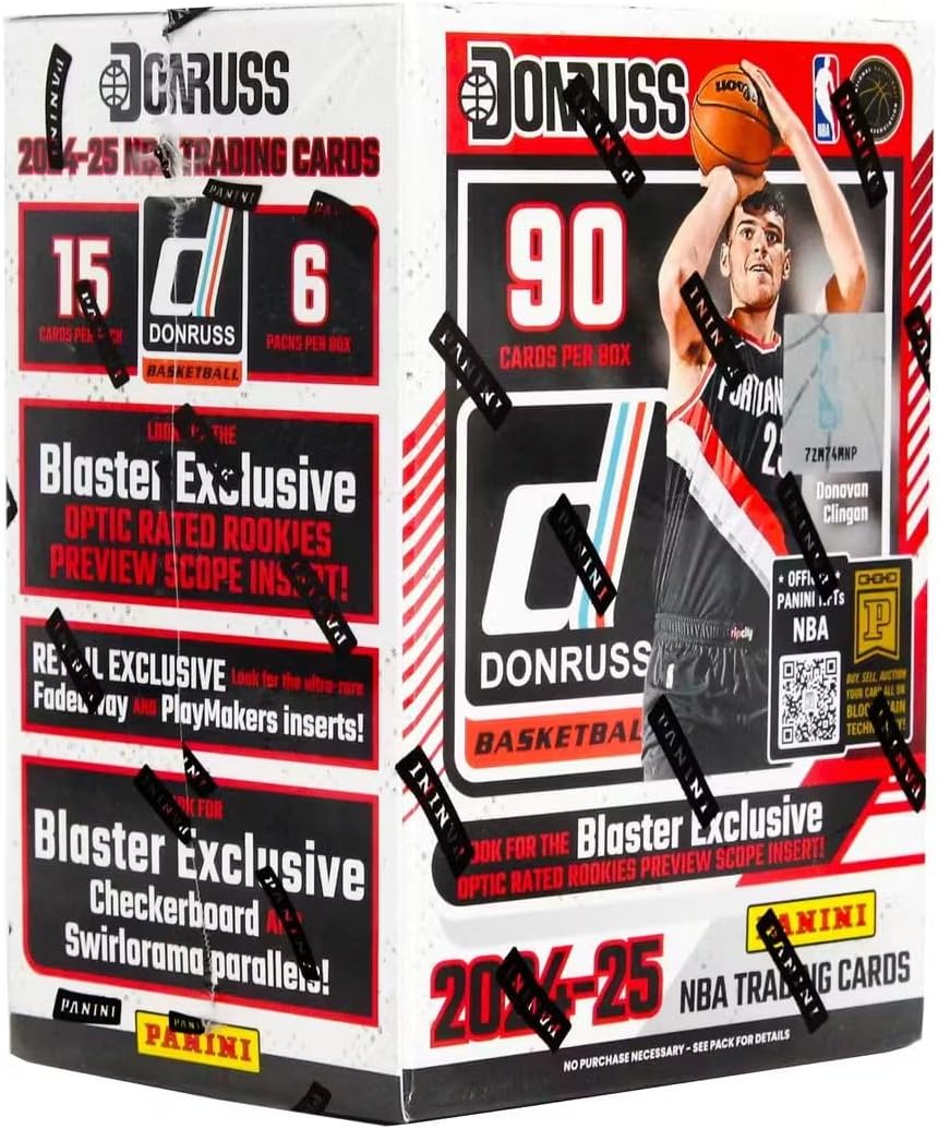Panini 2024/25 Donruss Basketball 6-Pack Hobby Blaster Trading Card Box (Hobby Blaster Exclusive Optic Rated Rookies Preview Scope Inserts)