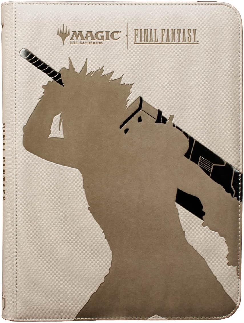 Ultra PRO - Final Fantasy x Universes Beyond Cloud, Ex-SOLDIER 9-Pocket Premium Zippered PRO-Binder for Magic: The Gathering | TCG Card Collector Album, MTG Binder, Final Fantasy Card Binder