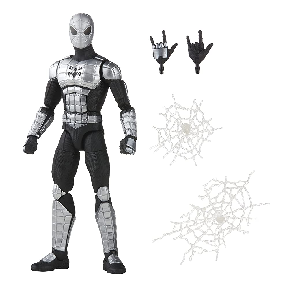 Spider-Man Marvel Legends Series 6-inch Spider-Armor Mk I Action Figure Toy, Includes 4 Accessories: 2 Alternate Hands and 2 Web FX