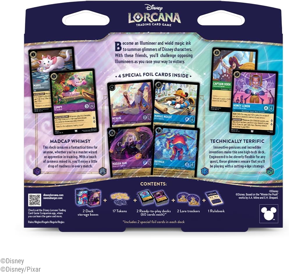 Ravensburger Disney Lorcana TCG: Hyperia City 2-Player Starter Set - Technically Terrific & Madcap Magic