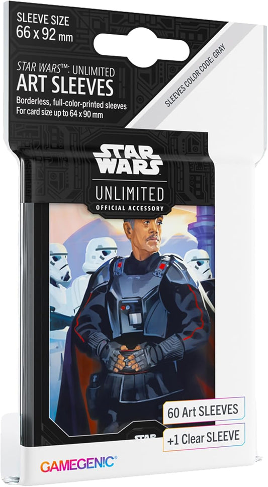 Star Wars Unlimited Moff Gideon ART SLEEVES - Officially Licensed Pack of 60 Art Sleeves and 1 Clear Sleeve, Optimized Size for Star Wars Unlimited and Other TCG and LCG Games, Made by Gamegenic