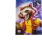 Gamegenic Marvel Champions The Card Game Official Rocket Racoon Fine Art Sleeves Pack of 50 Art Sleeves and 1 Clear Sleeve Card Game Holder for TCG and LCG Games Made by Fantasy Flight Games