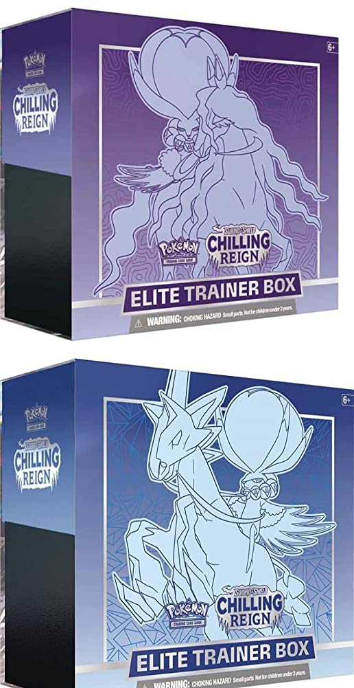 Pokemon TCG Sword and Shield Chilling Reign Both Elite Trainers - 16 Total Booster Packs