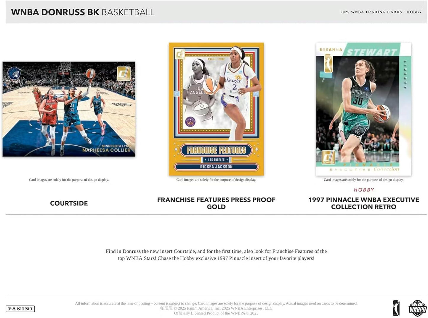 Panini 2025 Donruss WNBA Basketball Mega Trading Card Box (1 Autographs or Memorabilia Cards Per Box)