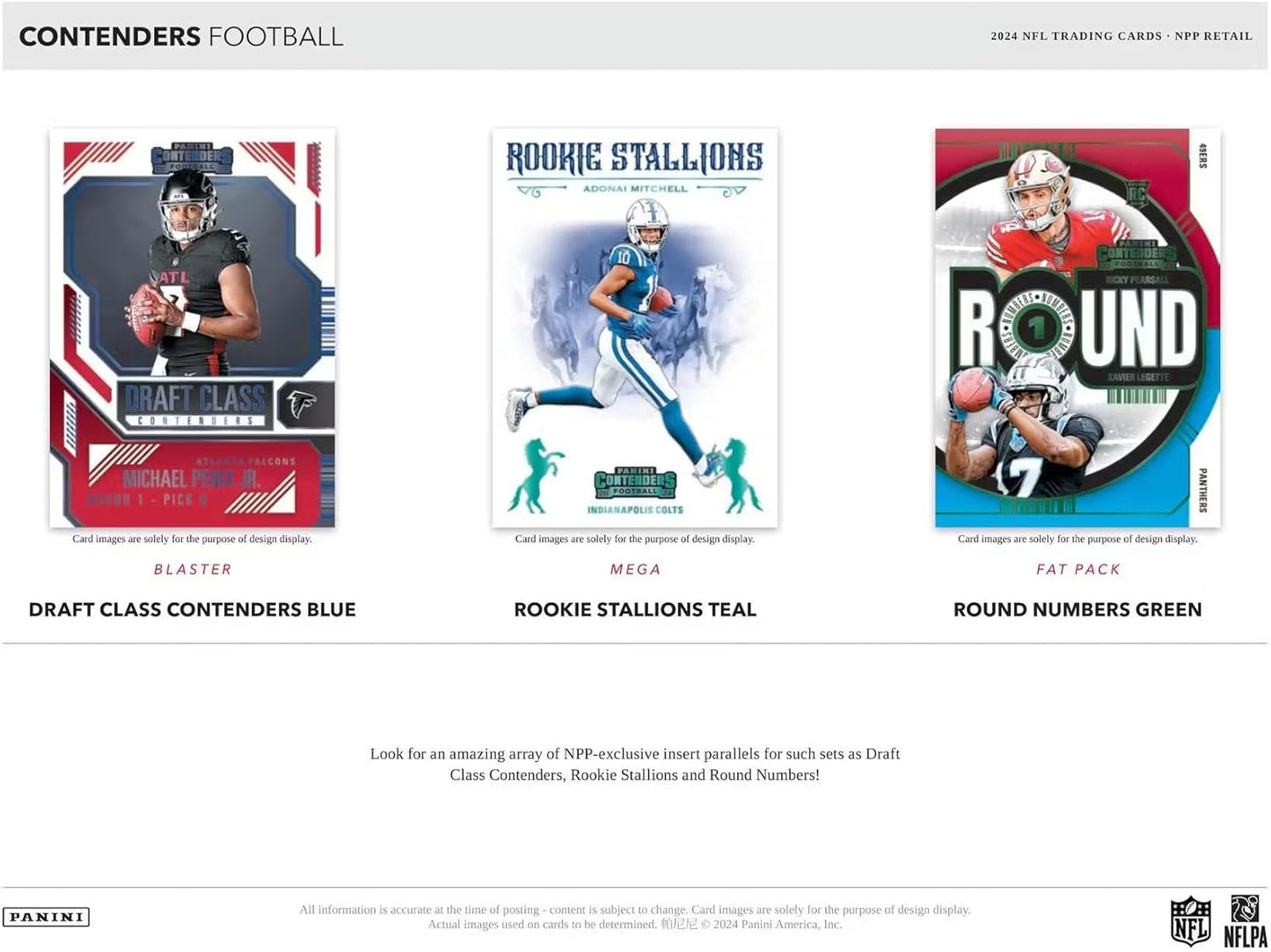 2024–25 Panini Contenders NFL Football Blaster Box – Official Trading Cards – Includes Blaster-Exclusive Parallels, Rookie Tickets & Inserts – Sealed Retail Box