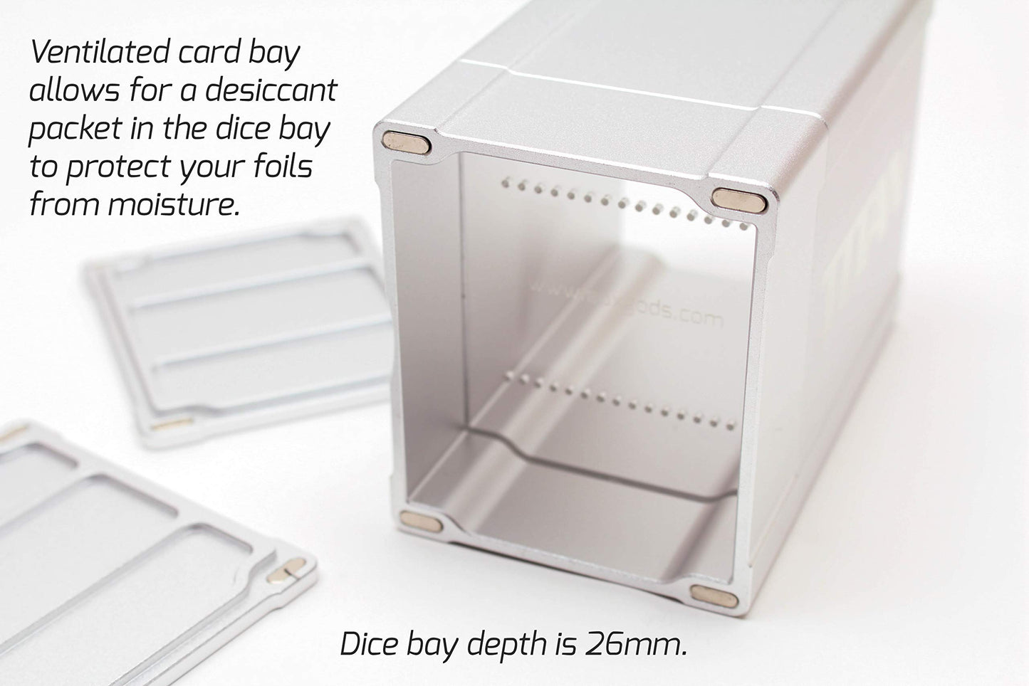 Silver Satin Titan Solid Box Gods Premium High Strength Deck Box Case Protector