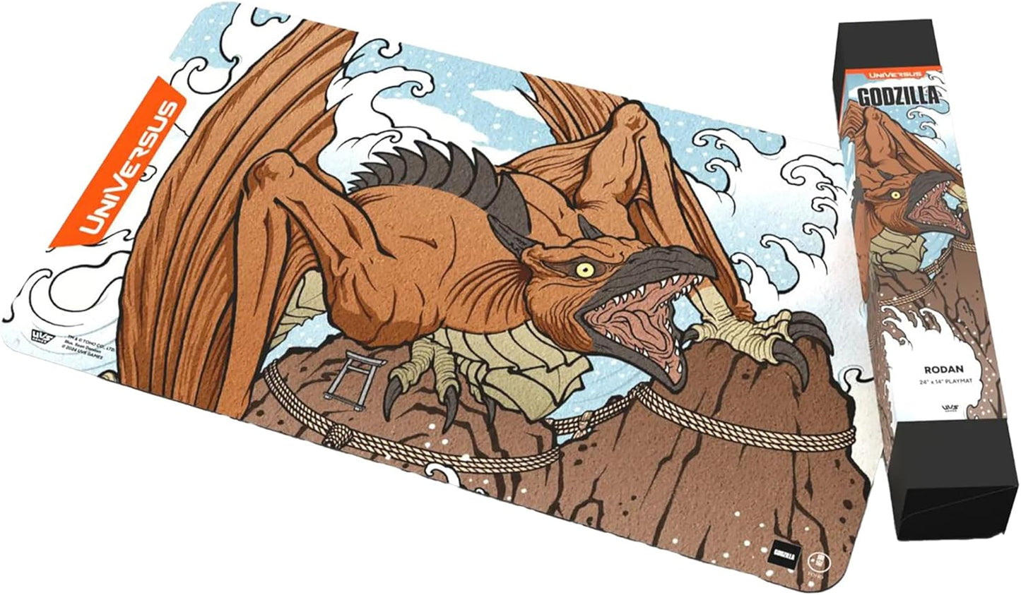 UniVersus Godzilla Challenger Series - Rodan Playmat - 24 x 14 Neoprene Mat, Tabletop Card Game Accessory, UVS Games, Officially Licensed