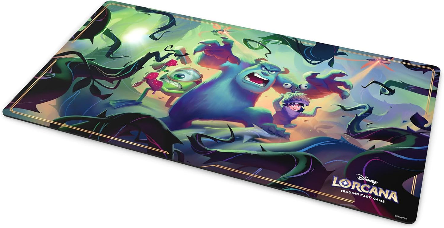 Ravensburger Disney Lorcana TCG Playmat Featuring Mike Wazowski, Sulley, and Boo in Attack of the Vine!