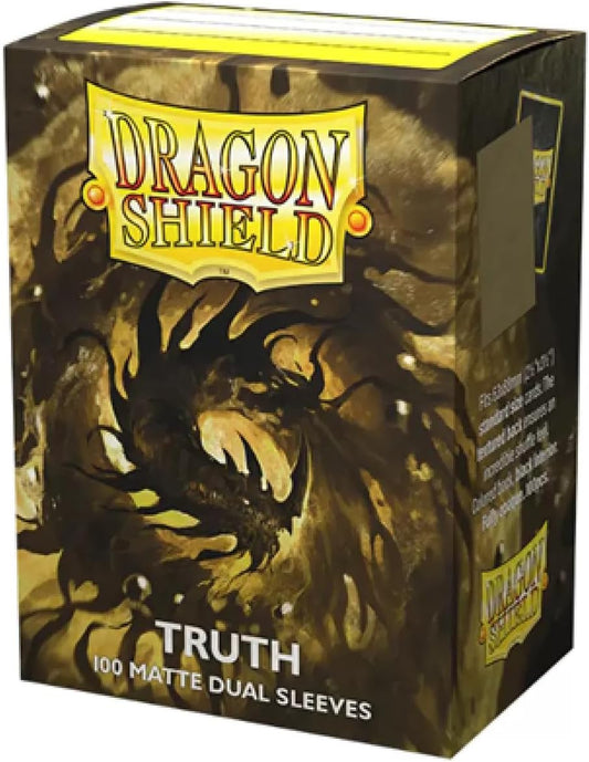 2 Packs Dragon Shield Dual Matte Truth Gold Standard Size 100 ct Card Sleeves Individual Pack