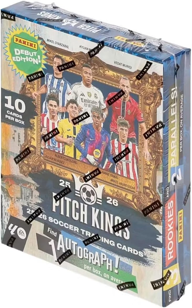 2025/26 Panini Pitch Kings Soccer Hobby International Trading Card Box (1 Autograph Per Box)