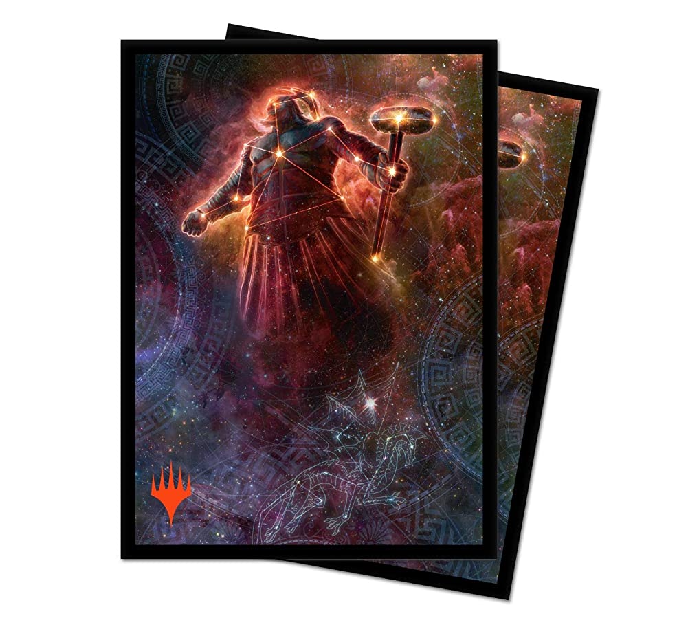 Ultra Pro Theros: Beyond Death - Purphoros, Bronze-Blooded - Galaxy Alt Art Deck Protector Sleeves for Magic: The Gathering (100 ct.)