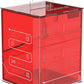 Ultimate Guard Boulder 100+ Clear, Deck Case for 100 Double-Sleeved TCG Cards, Ruby, Secure & Durable Storage for Trading Card Games, Transparent
