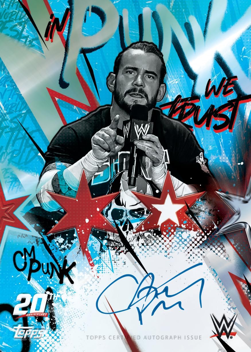 Topps Chrome WWE 2026 Trading Cards Hobby Box, 2 Chrome Autograph Cards per Box