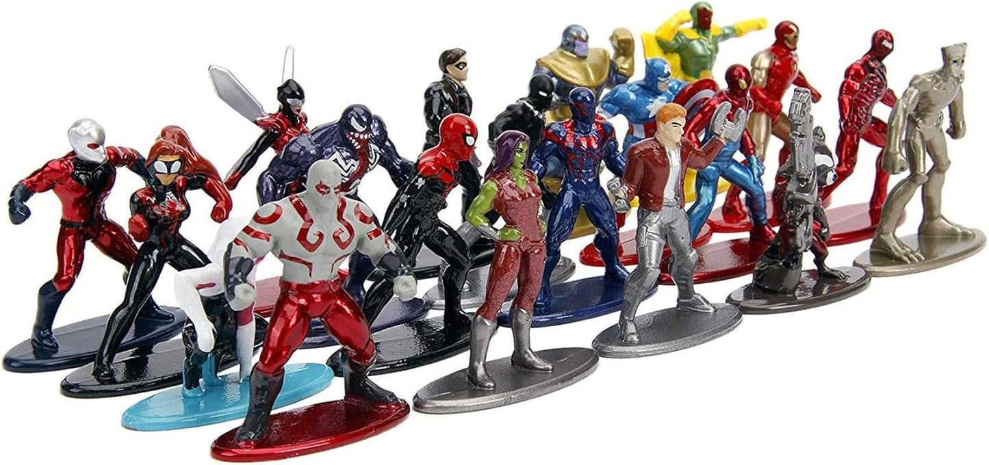 Jada Toys Marvel 1.65" Die-cast Metal Collectible Figures 20-Pack Wave 1, Toys for Kids and Adults