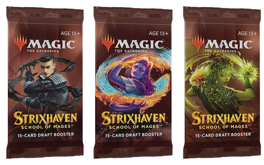 3 Packs MTG Draft Booster Pack Lot MTG Strixhaven