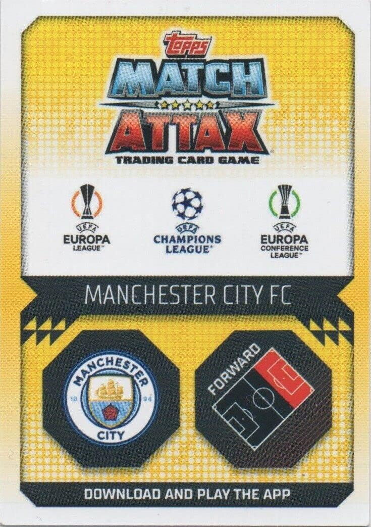 2022 2023 Topps UEFA Champions League Match Attax Soccer Trading Card Game Sealed Mini Collector's Tin with a Bonus Gold Cards and Exclusive Neon Insert (Blue Burst Version)