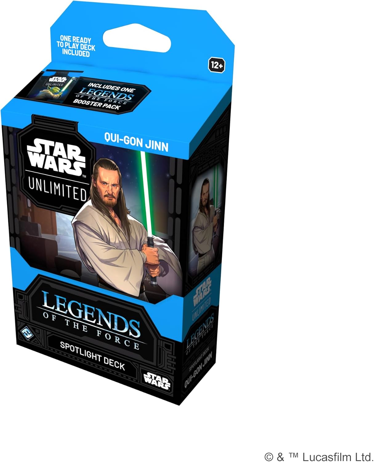 Fantasy Flight Games Star Wars: Unlimited TCG Legends of The Force Qui-Gon Jinn Spotlight Deck - Ready-to-Play 50-Card Deck with Exclusive Cards