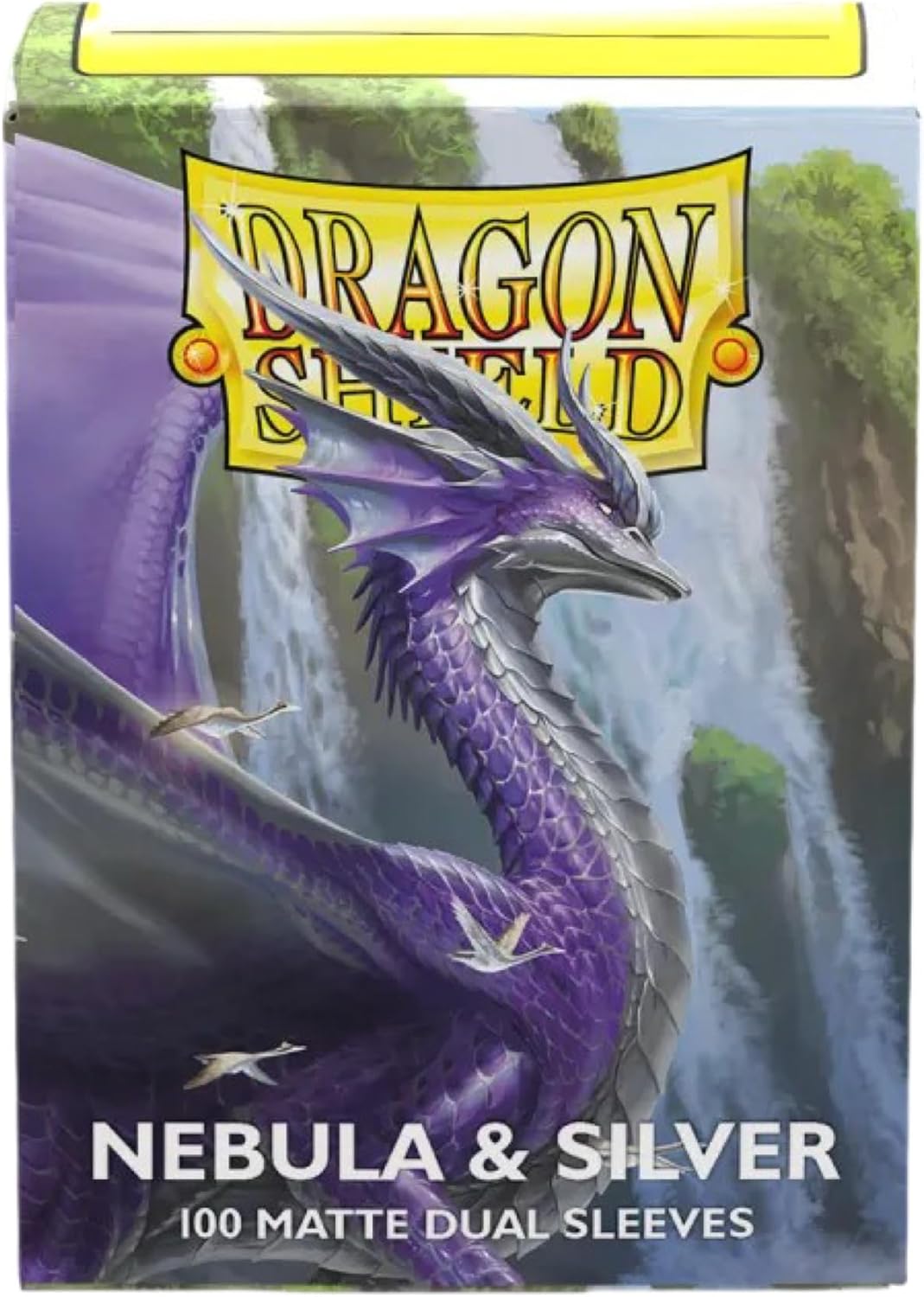 Dragon Shield | Matte Dual Standard Size Card Sleeves | 100ct - Smooth & Tough Premium TCG Sleeves - Compatible with Pokemon, One Piece, and Magic: The Gathering | Nebula & Silver