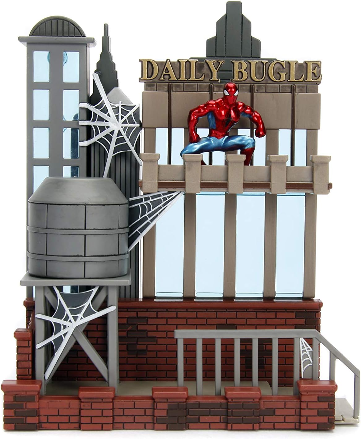 Jada Toys Nano Metalfigs 99983 Toys Marvel Spider Man City Scene-Daily Bugle Display with Figure, Multicolor