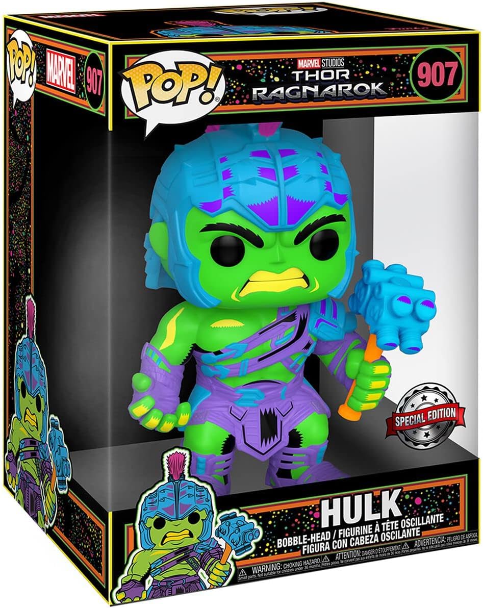 Funko POP! Marvel: Thor Ragnarok: Gladiator Hulk (Black Light)(Special Edition) - 10in Jumbo - 907 //57928