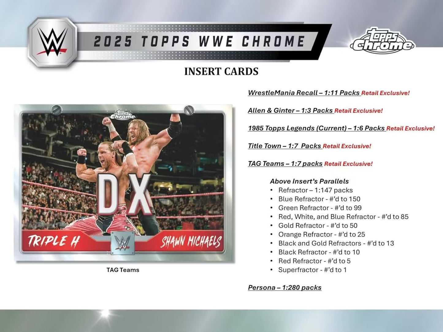 2025 Topps Chrome WWE Wrestling 7-Pack Blaster Trading Card Box