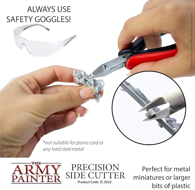 The Army Painter Precision Side Cutter | Side Cutter for Plastic, Resin and Metal Miniatures | Stainless Steel Precision Cutter for Tabletop Wargames Miniature Modelling