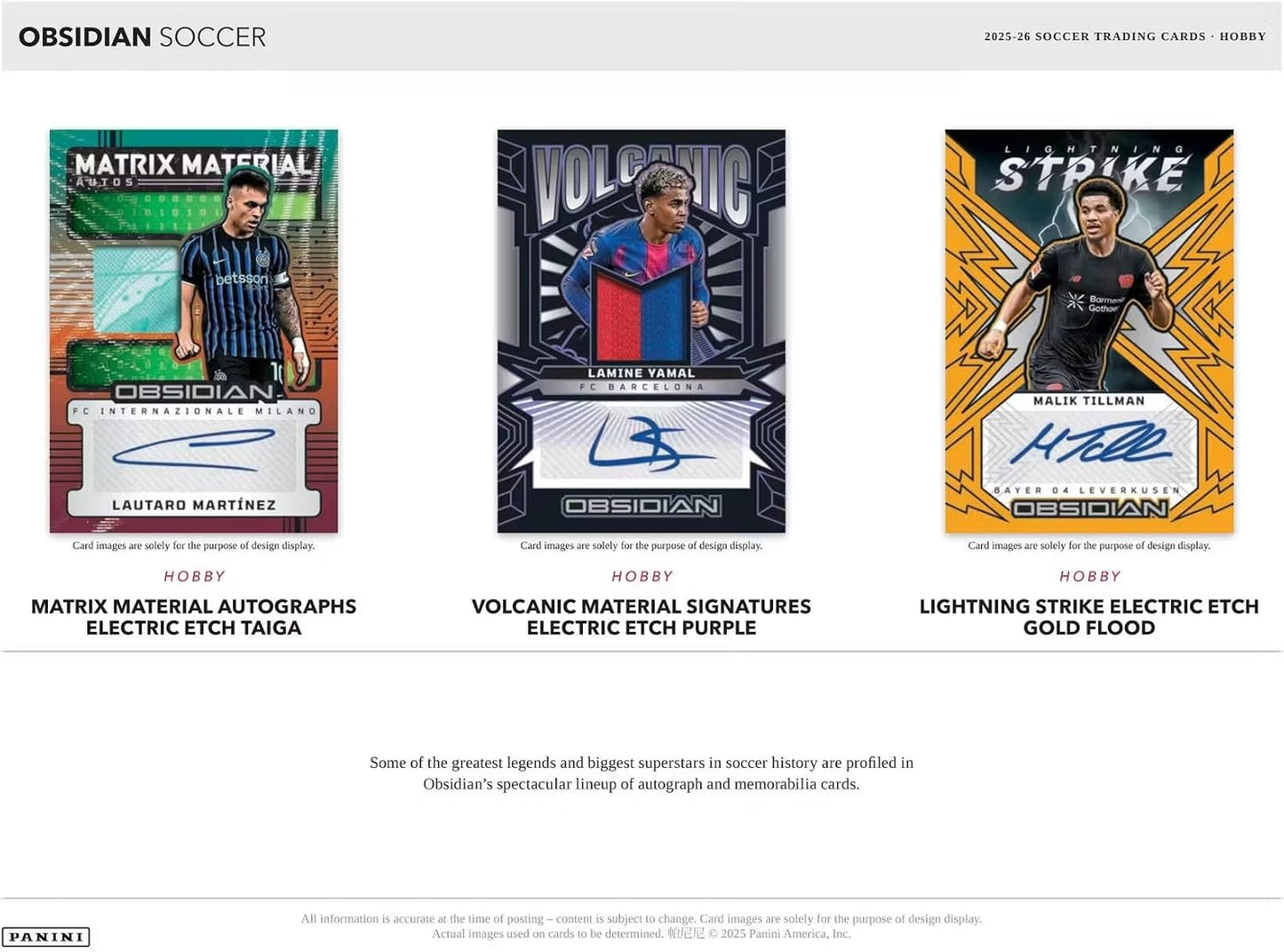 2025/26 Panini Obsidian Soccer Hobby Box