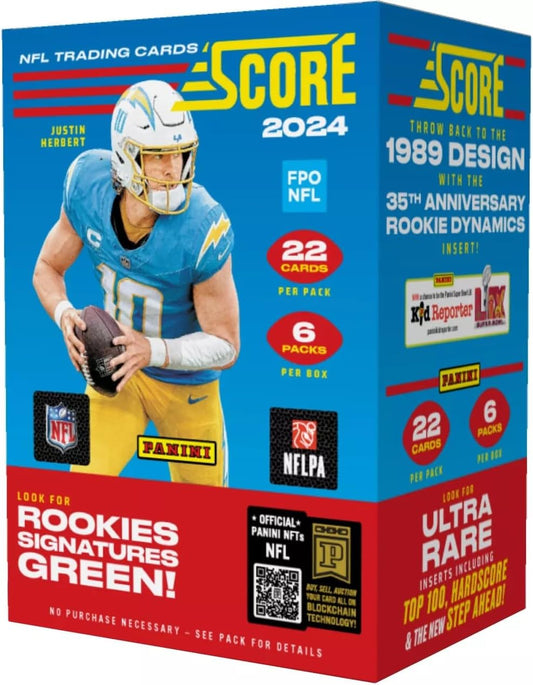 2024 Panini Score Football Trading Cards NFL Blaster Box